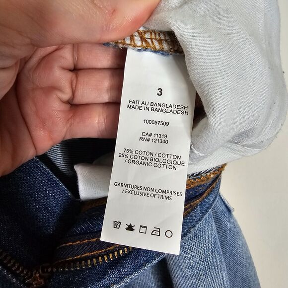 NWOT Garage Denim Medium Wash Vintage Straight Leg Mid Rise Distressed Jeans 26 - Picture 6 of 9